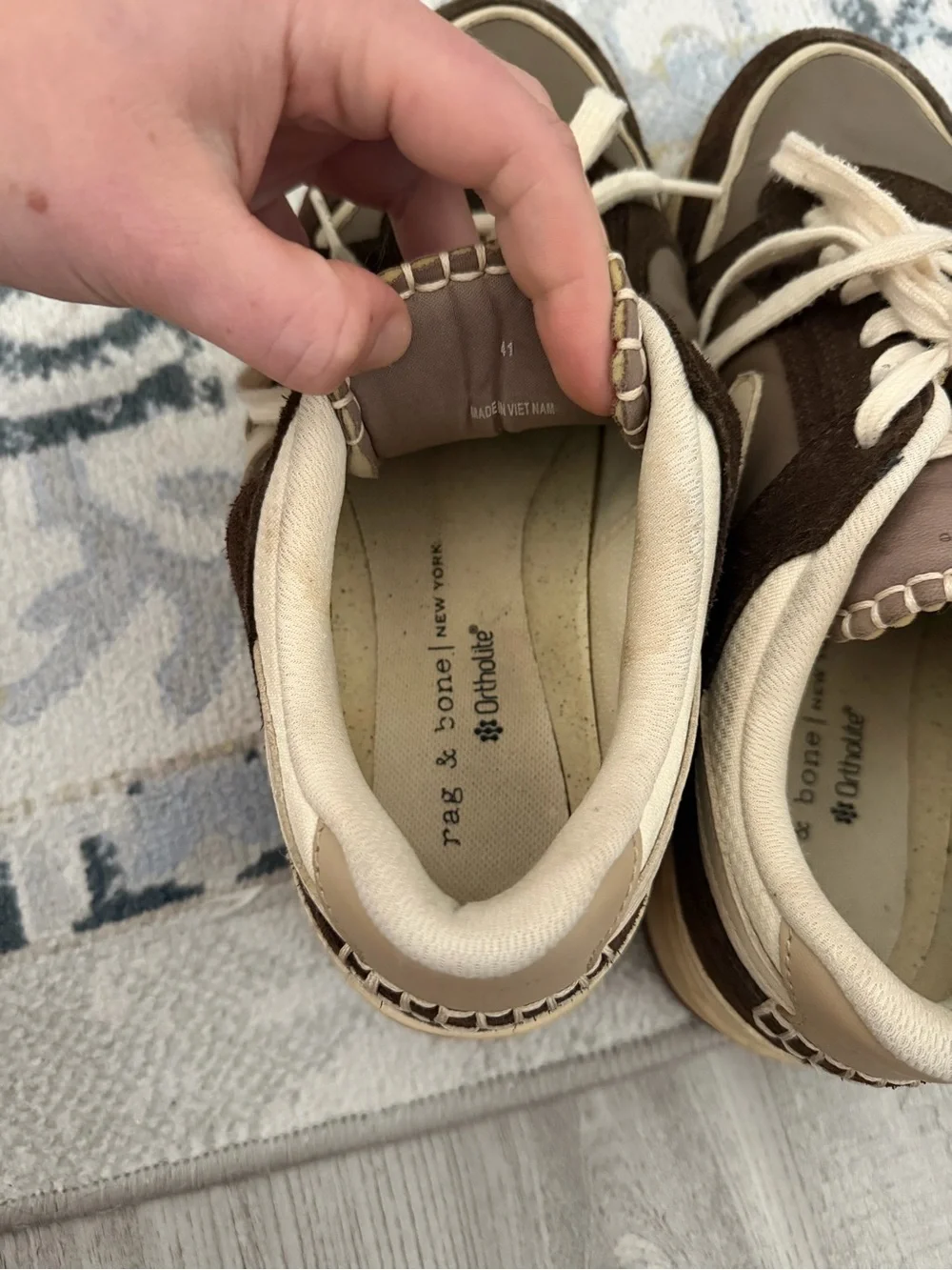 Rag & Bone Retro Tennis Sneakers in Mushroom